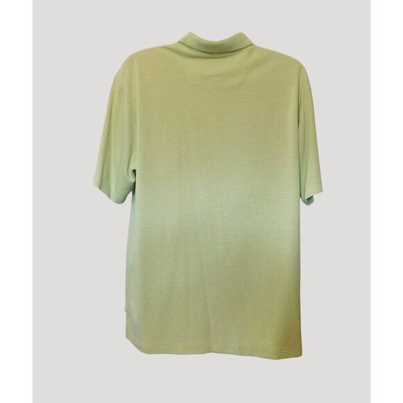Tommy Bahama Polo Shirt Mens XL Green Striped Lightweight Modal/Polyester Blend - Picture 3 of 6